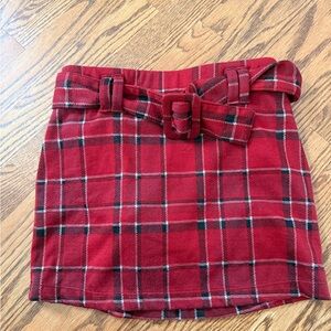 Abercrombie kids Plaid Red Skirt with Belt